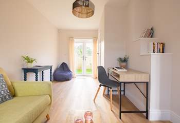 With a table-come-writing desk should you need to catch up on some work.