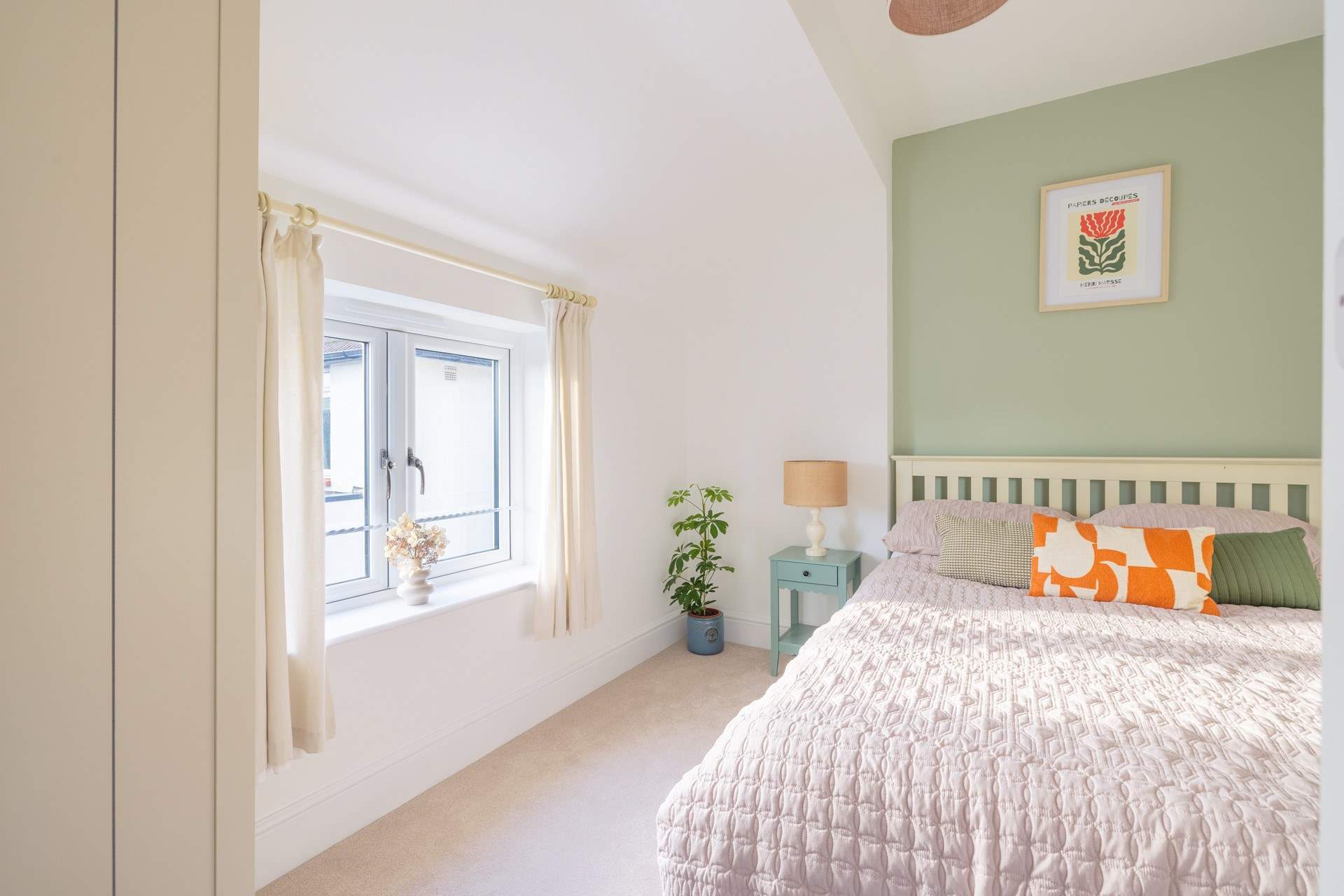 Enjoy peaceful sleeps in this relaxing double bedroom.