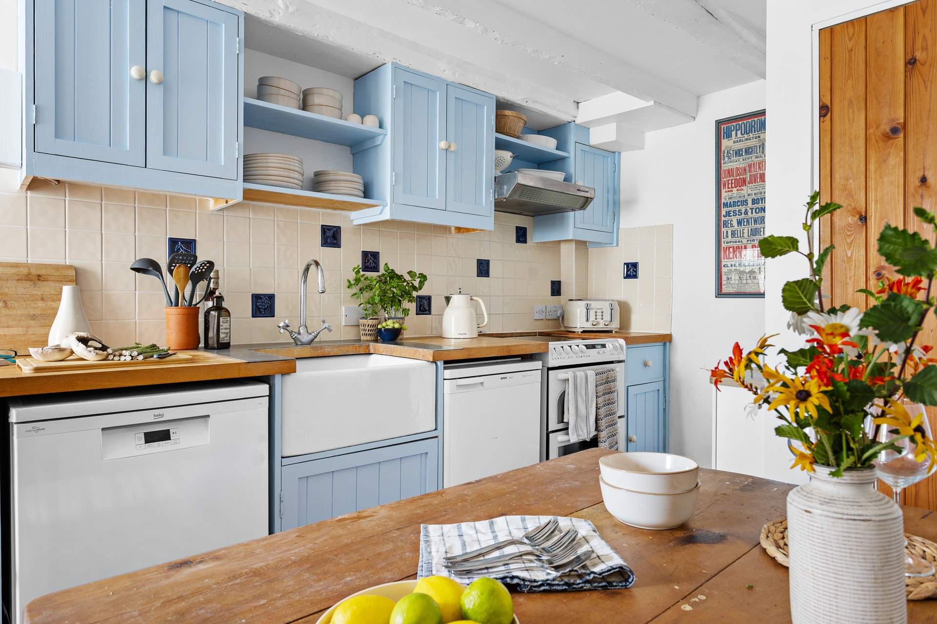 The style of the kitchen is just as you would expect in a traditional cottage.
