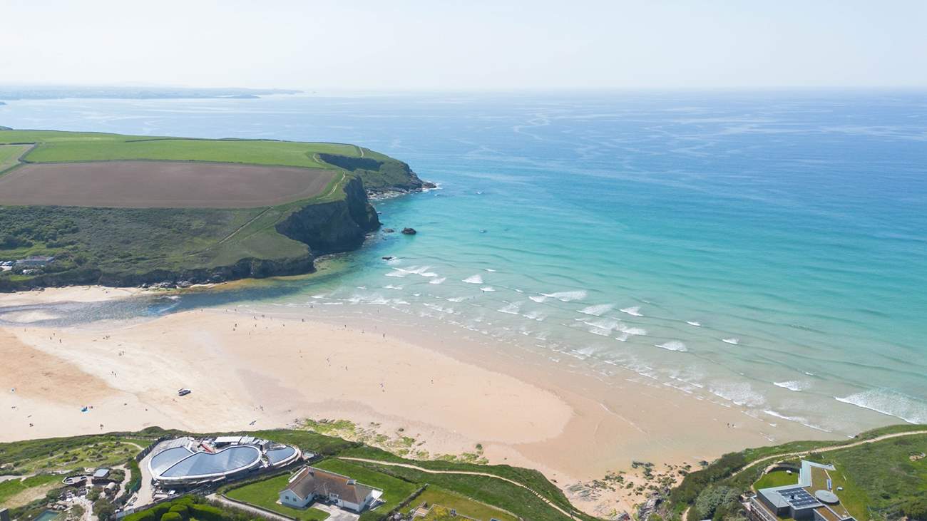 Mawgan Porth is only a five minute drive from the house or find it along the coast path.