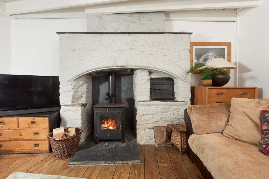 Cosy up in front of the roaring fire.