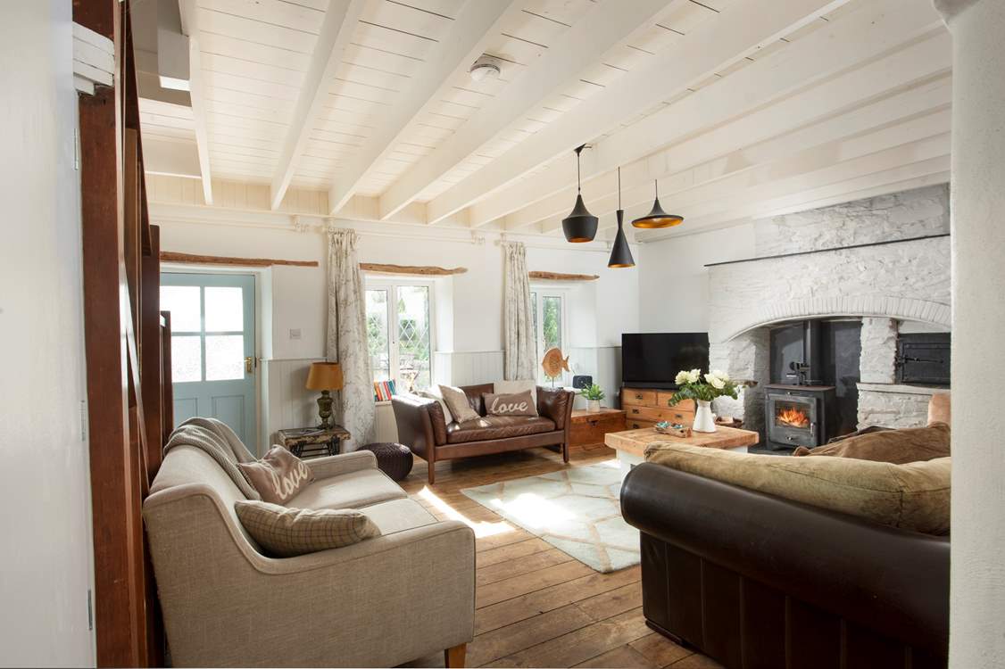 The sitting-room has a plethora of games, DVDs and books for everyone to enjoy.