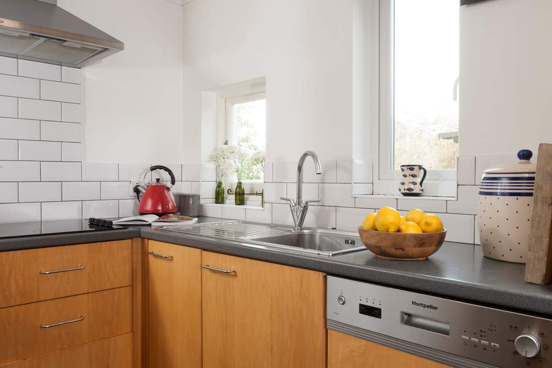 The well-equipped kitchen has everything you might need.