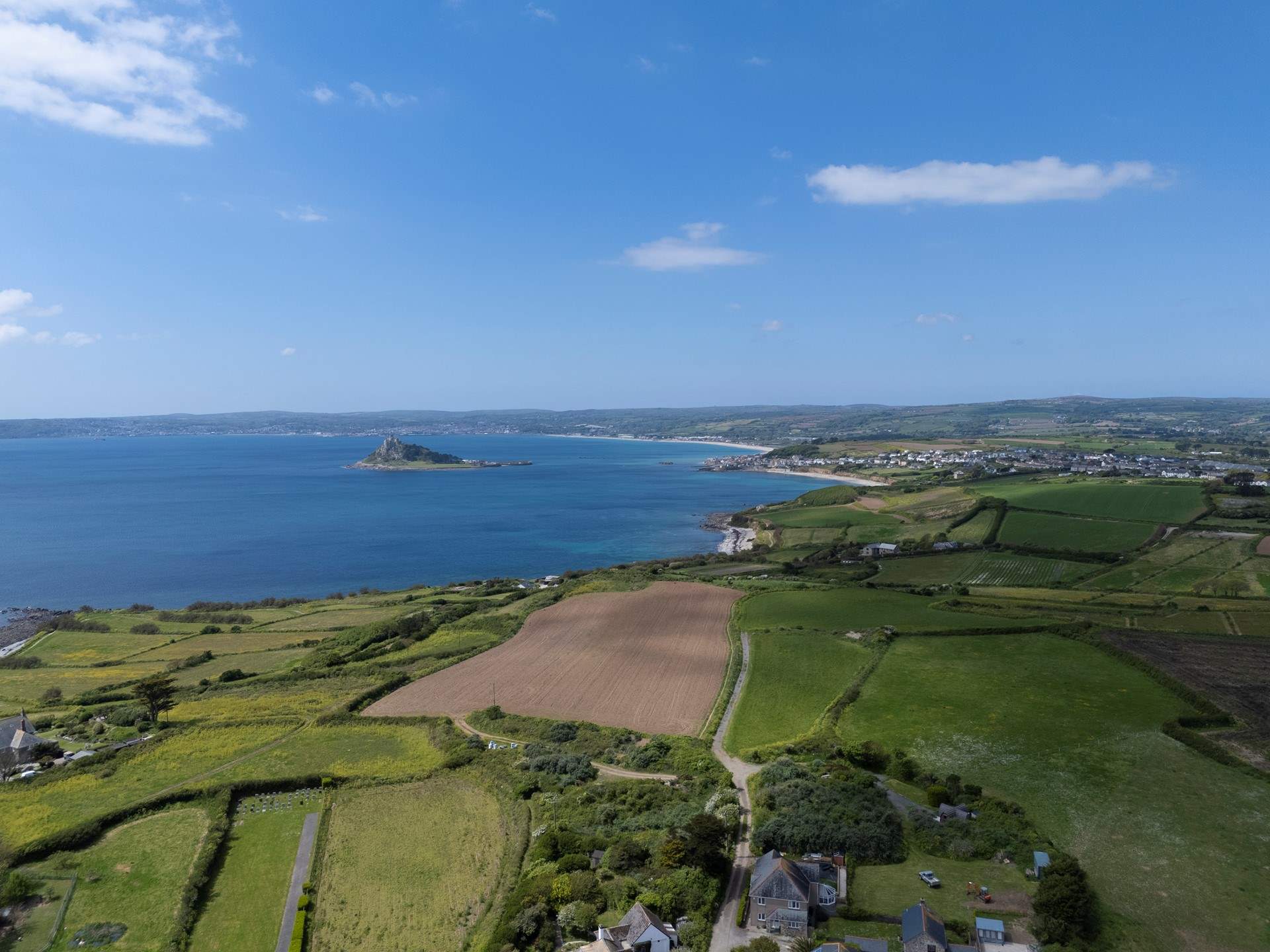 An aerial view of the coastline in the area, simply stunning.