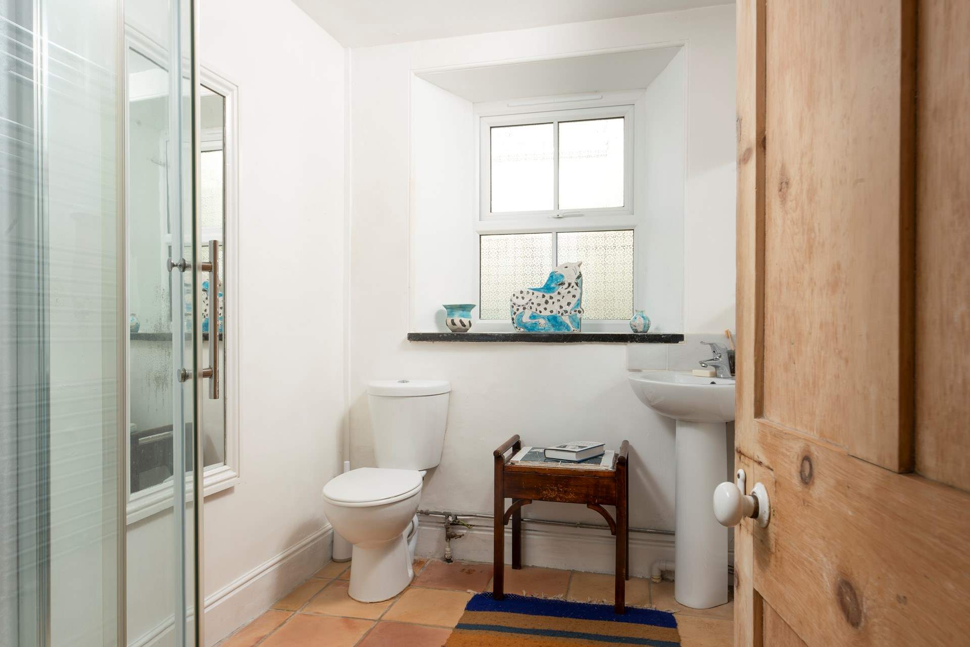 The downstairs shower-room.