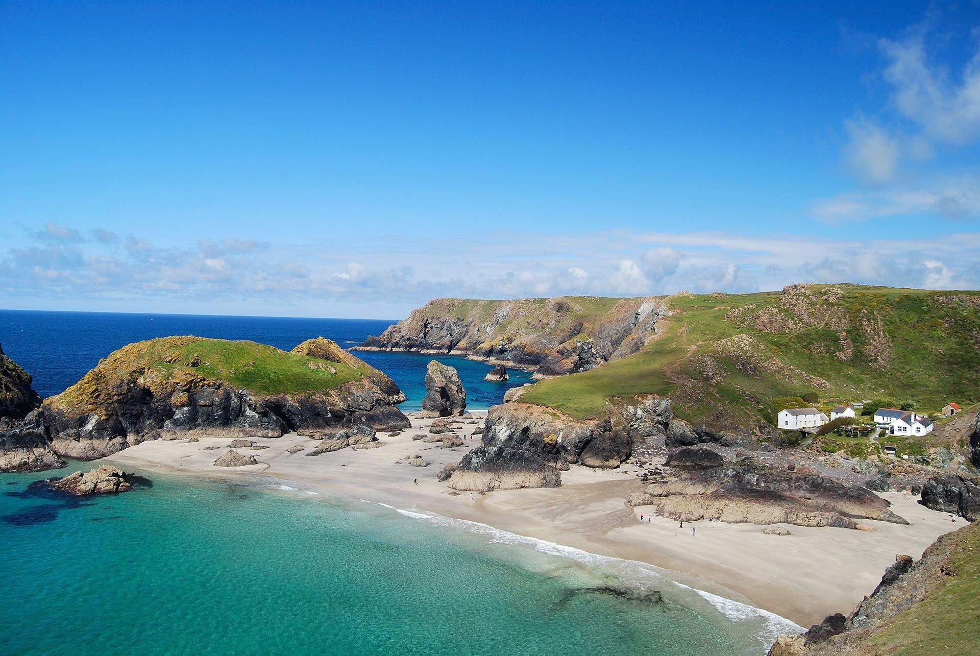 The crystal clear waters at Kynance Cove are worth a visit.