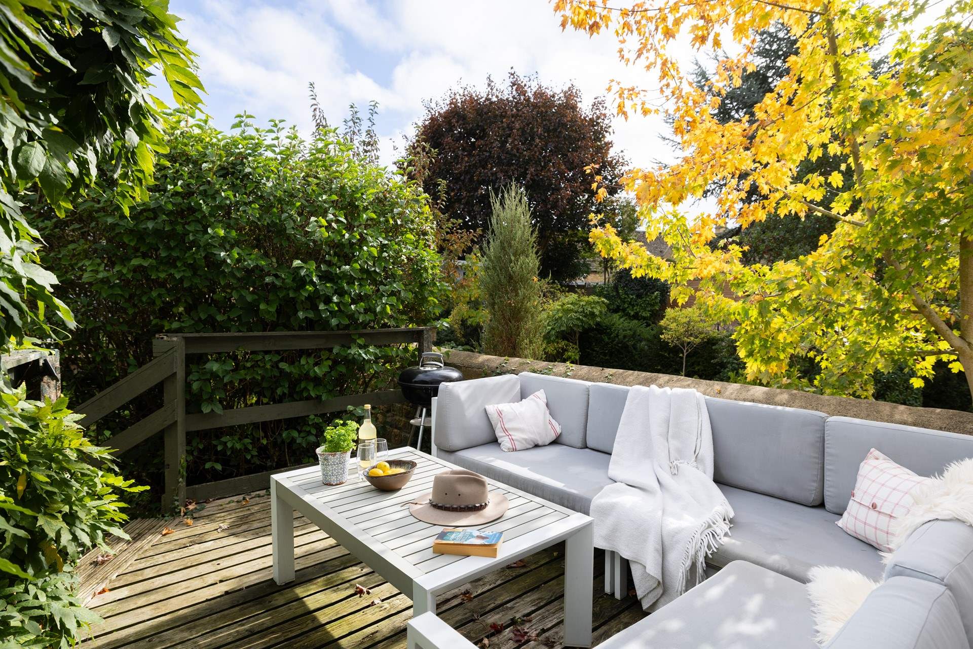 Sit on the raised terrace and listen to the birdsong whilst sipping something cool. 