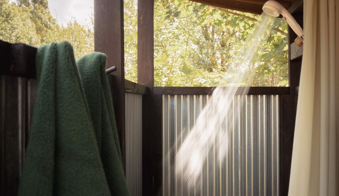 You'll also find an outdoor shower cubicle for refreshing after adventures. 