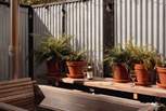 The outdoor bath beckons for laidback hours in nature. 