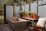 Soak up your surroundings in the soothing wood-fired outdoor bath. 