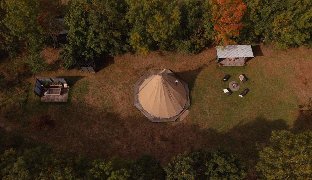 The setting at Hornbeam Hideaway is completely idyllic.