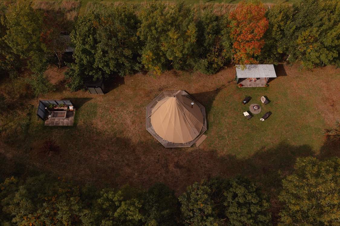 The setting at Hornbeam Hideaway is completely idyllic.