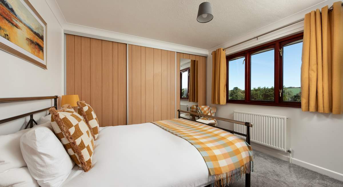 Wake up to tranquil countryside views.