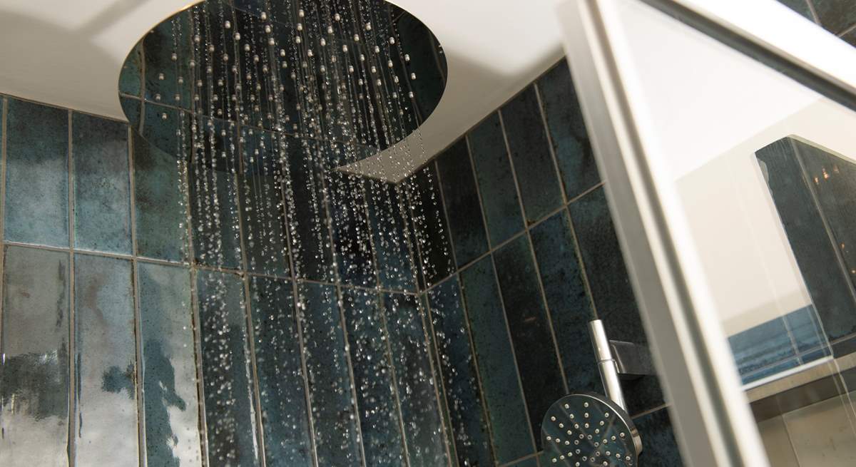 Start your day refreshed in this stylish bathroom.