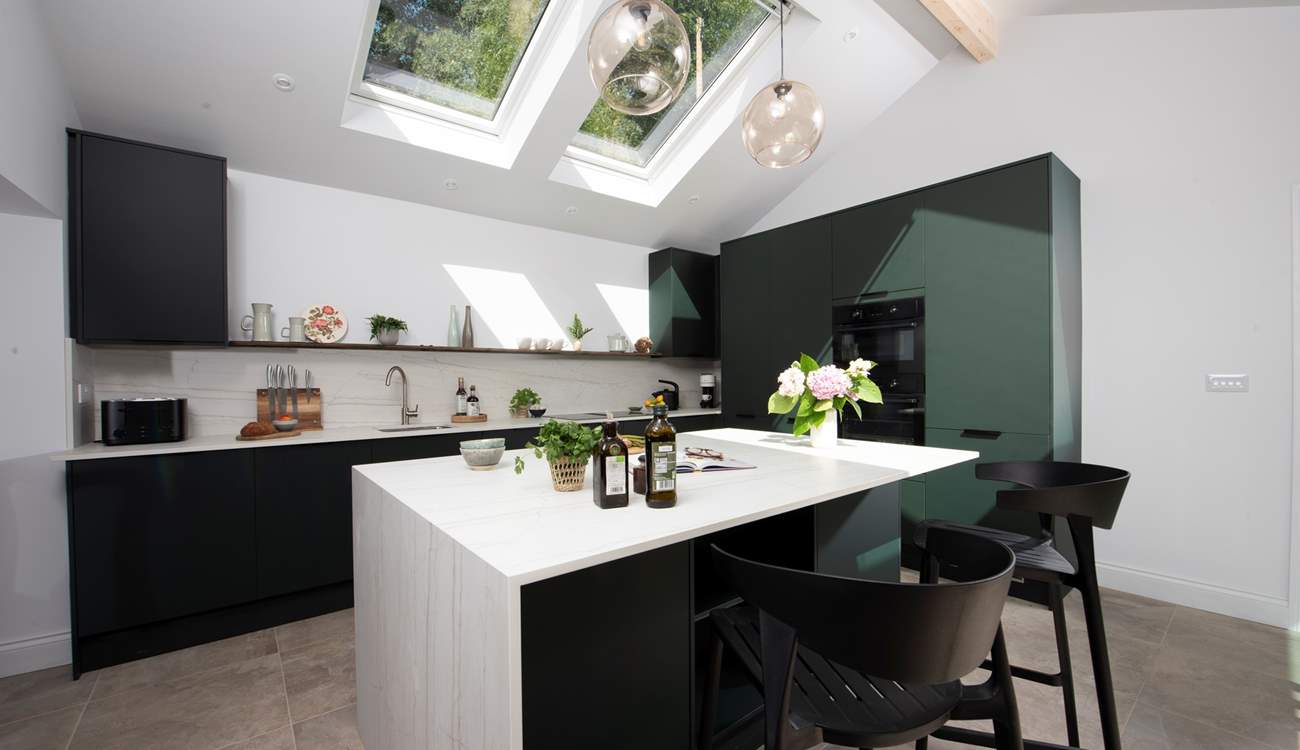 The kitchen is a chef's delight.