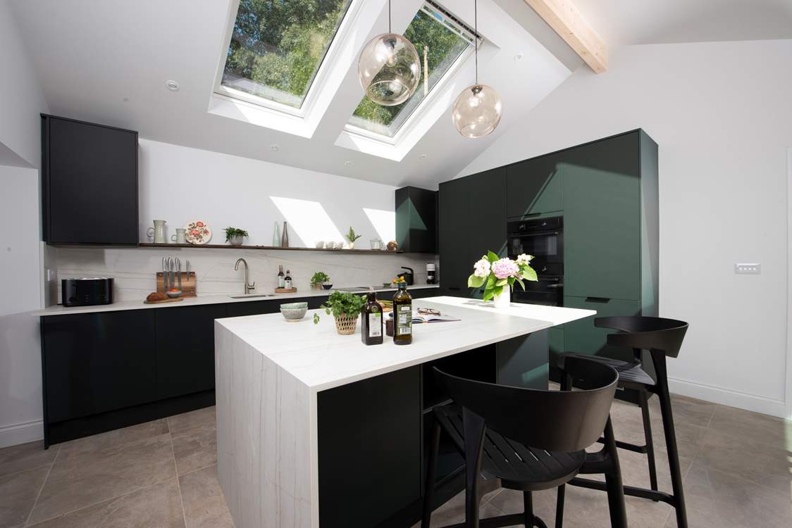The kitchen is a chef's delight.
