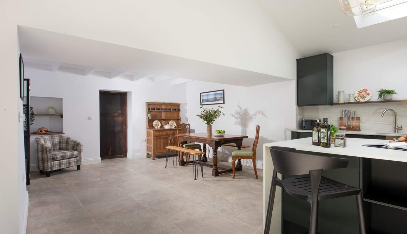 The kitchen/breakfast-room is wonderfully light and spacious.