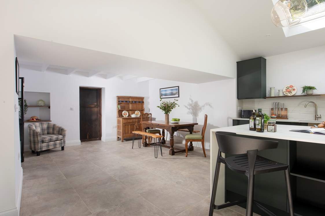 The kitchen/breakfast-room is wonderfully light and spacious.
