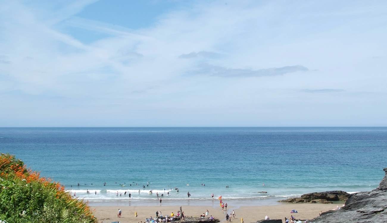 The beach at Trebarwith Strand is a 15 minute stroll down the road.