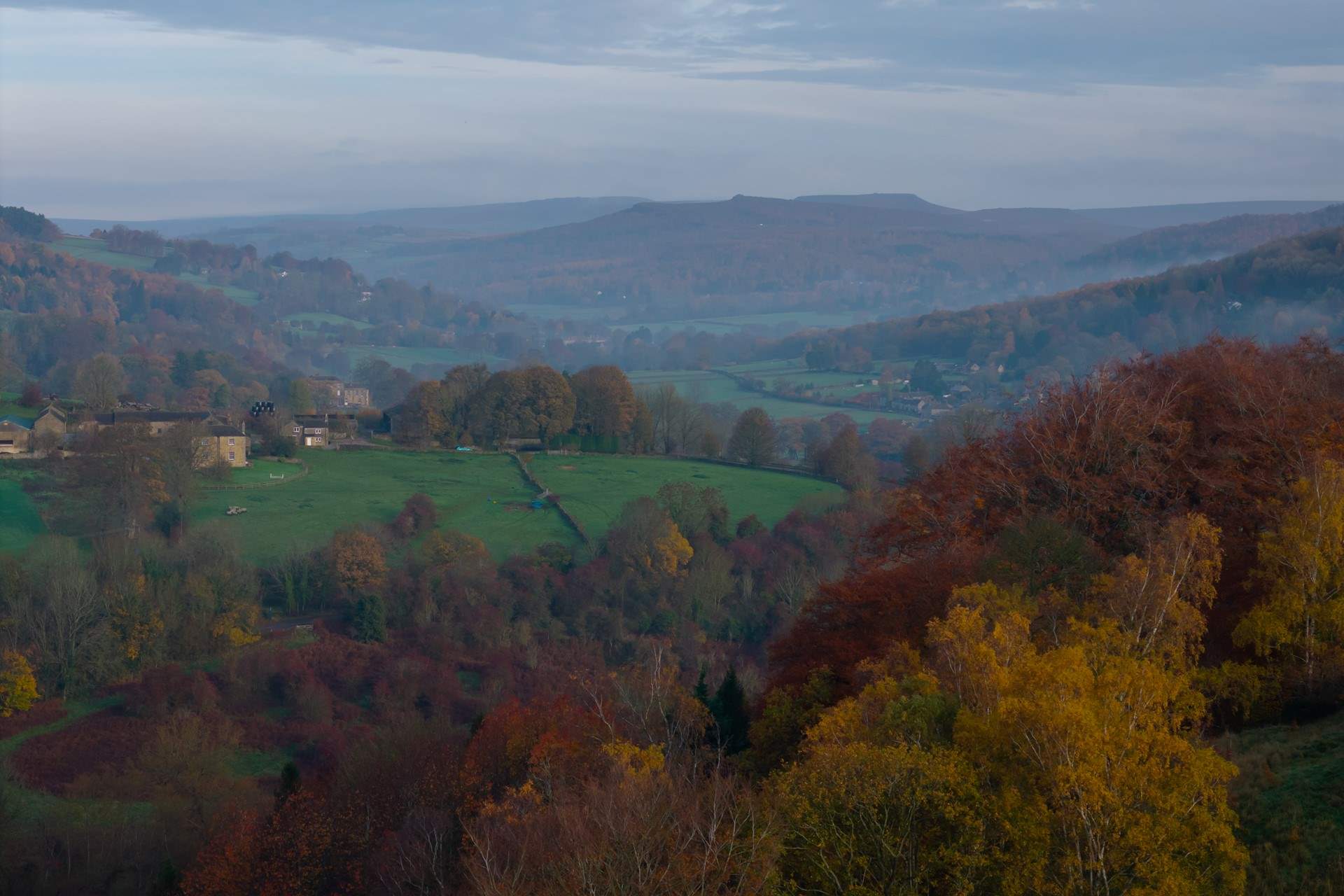 Hills as far as the eye can see. 