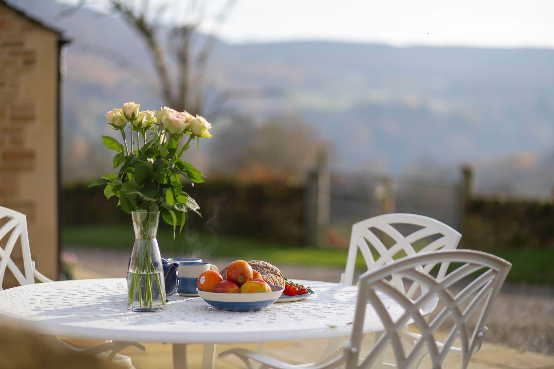 Enjoy al fresco dining with a view.