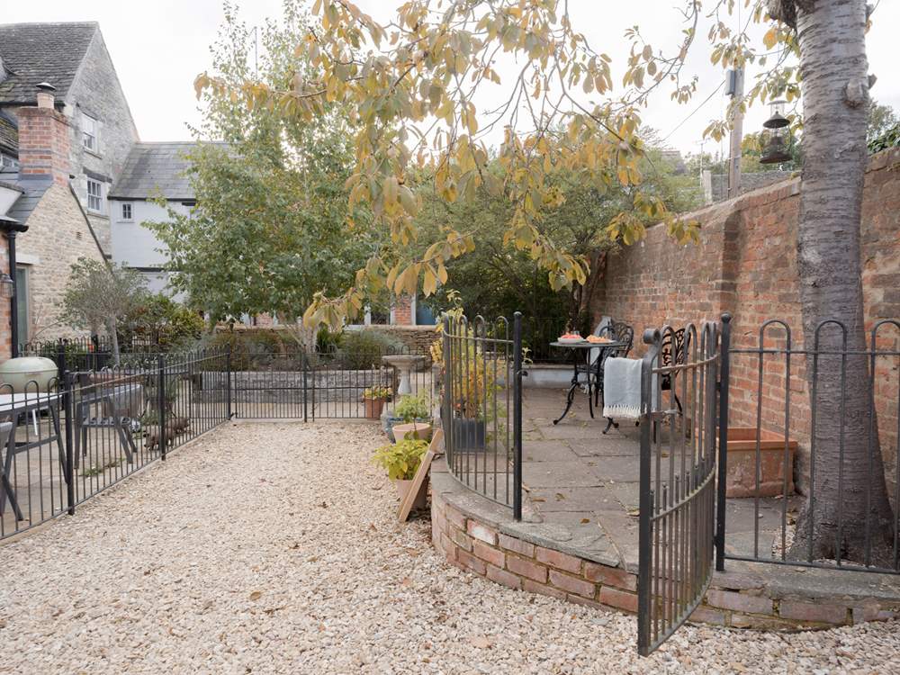 The private outside patio space is opposite the neighbouring patio.