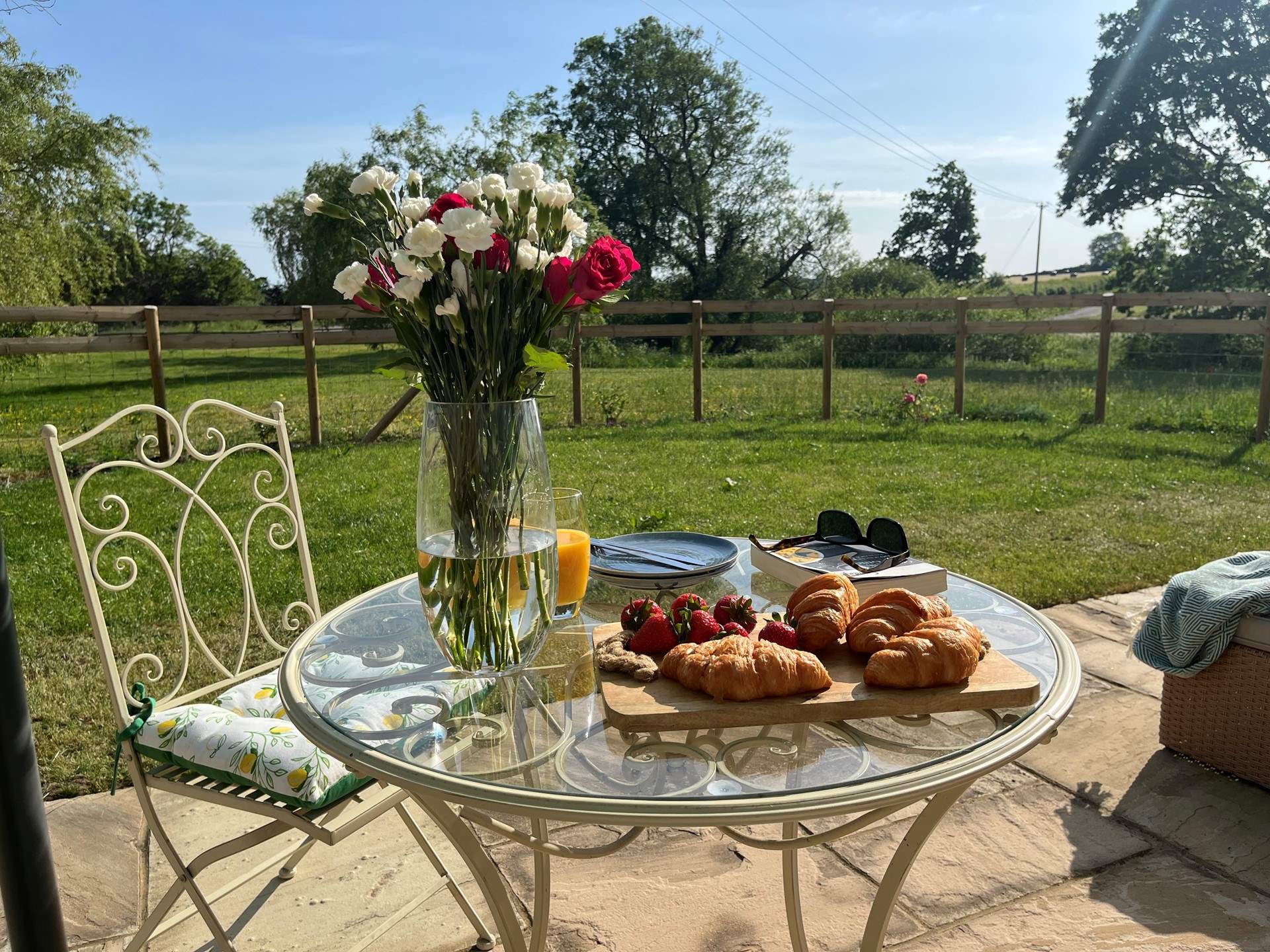 The lovely private garden has a wonderful outlook.