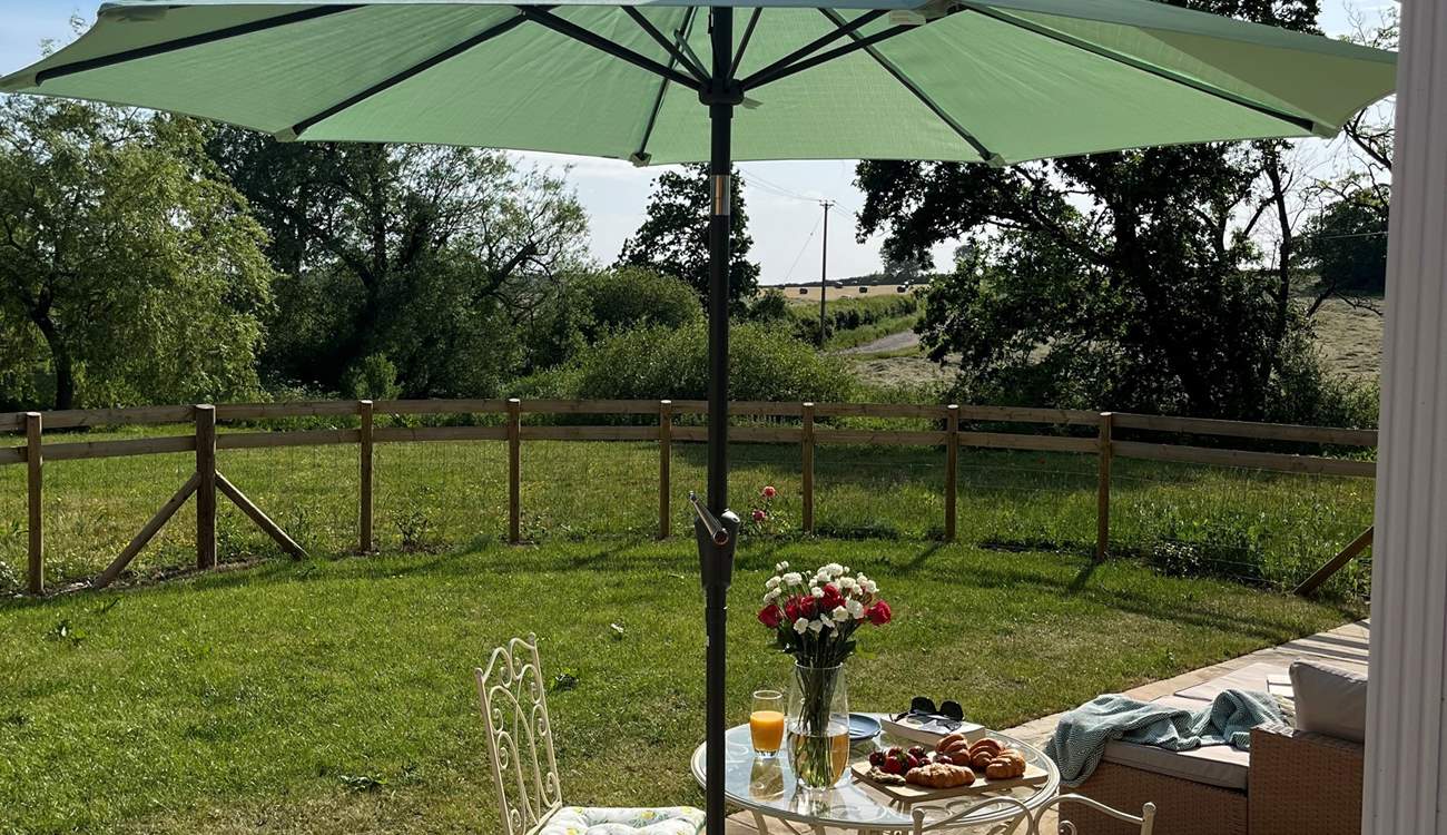 This perfect suntrap is a such a peaceful spot...