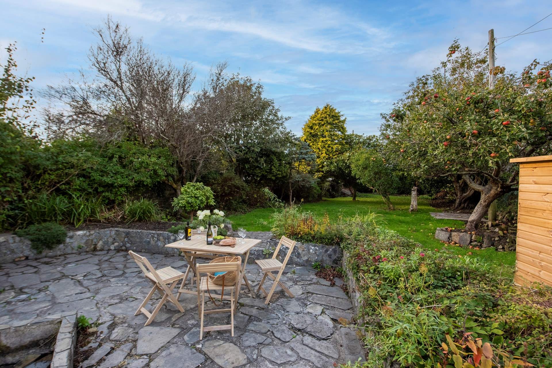 Enjoy al fresco meals on the patio.