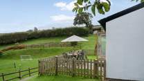 The garden is fully enclosed if the gate is shut.