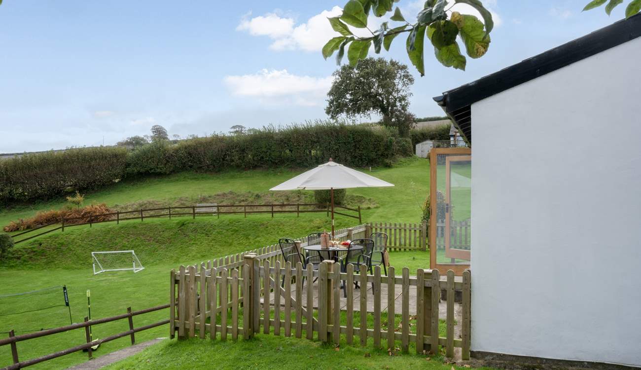 The garden is fully enclosed if the gate is shut.