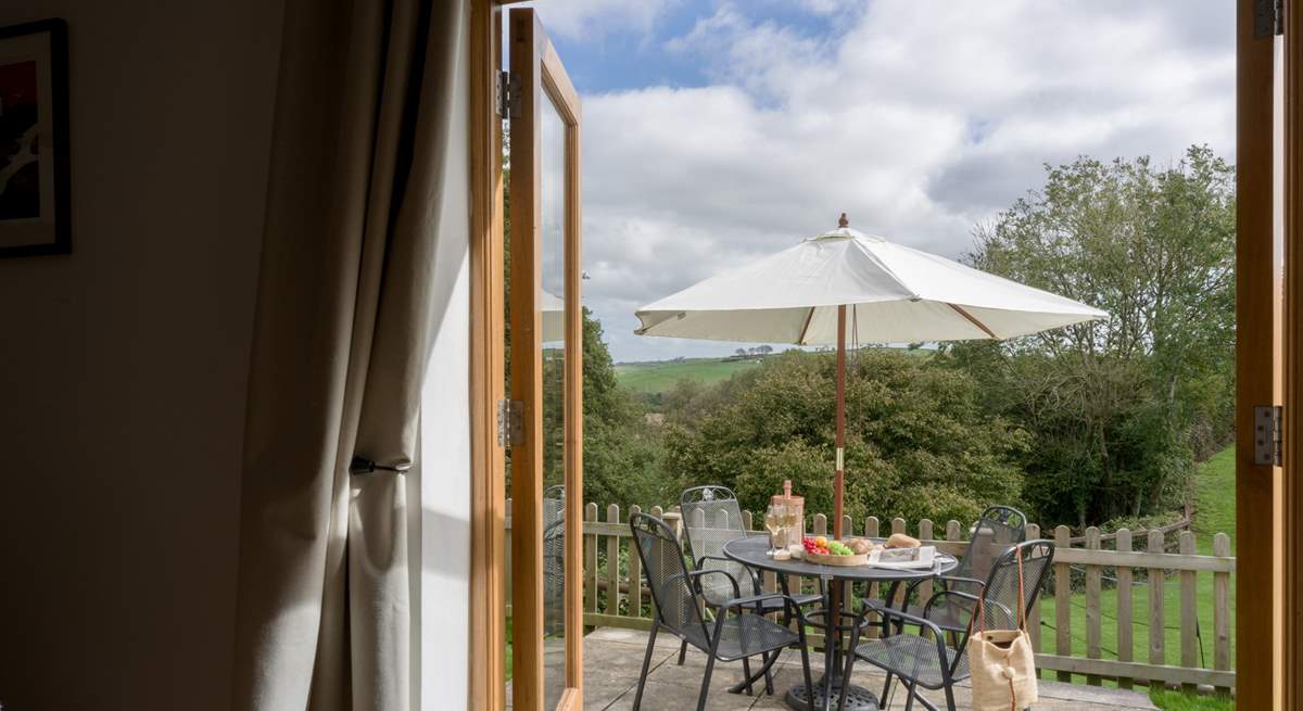 There are some lovely views of the surrounding countryside from the patio area.