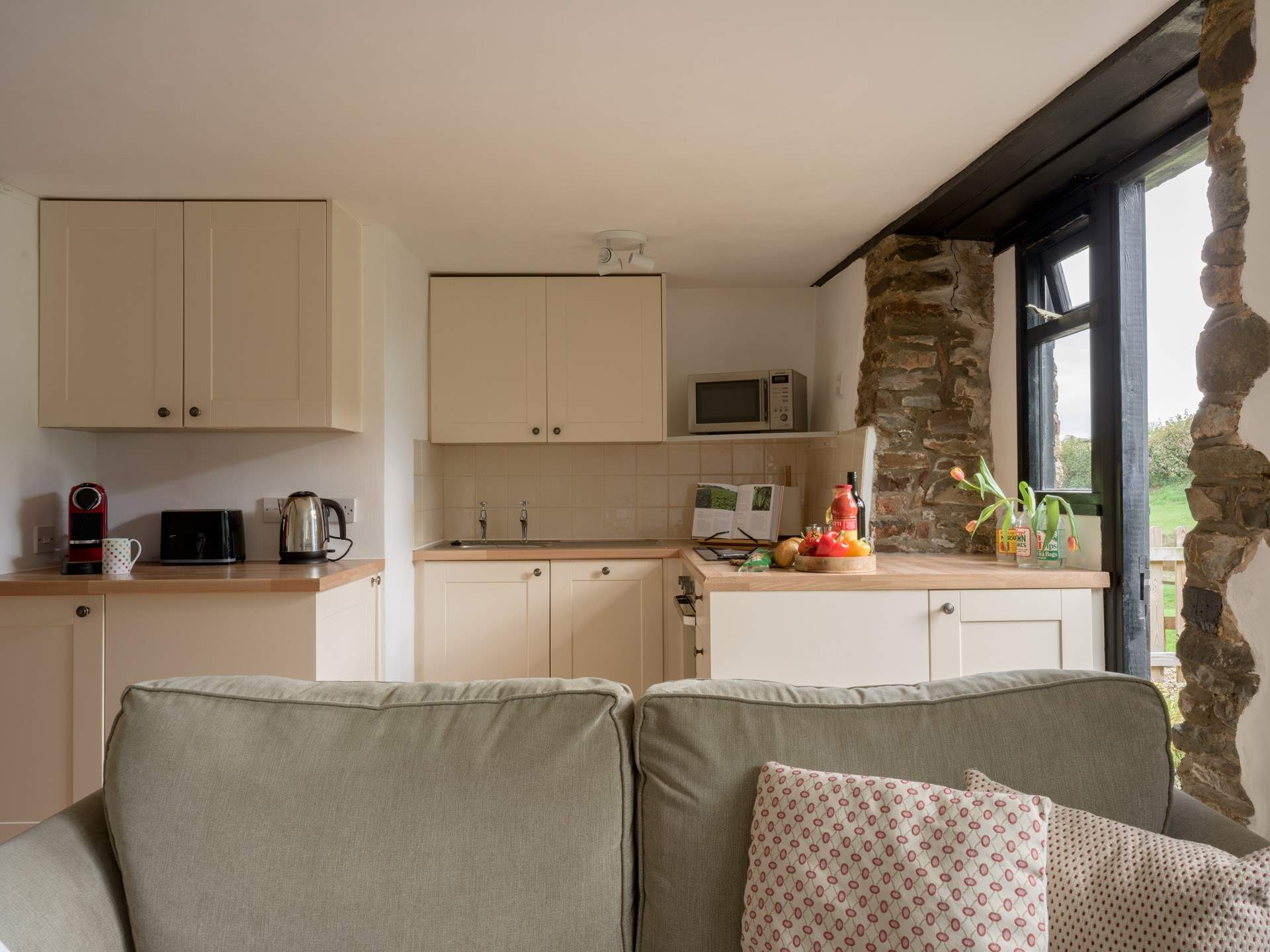 The kitchen is well-equipped including that all-important coffee machine.