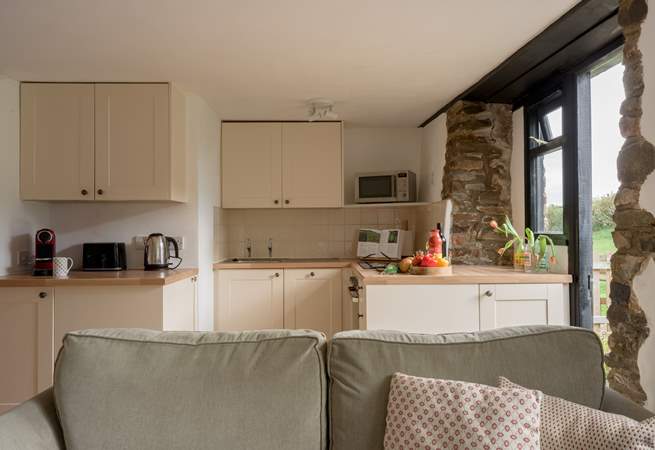 The kitchen is well-equipped including that all-important coffee machine.