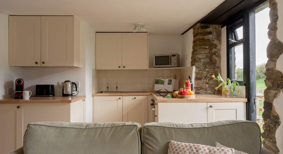 The kitchen is well-equipped including that all-important coffee machine.