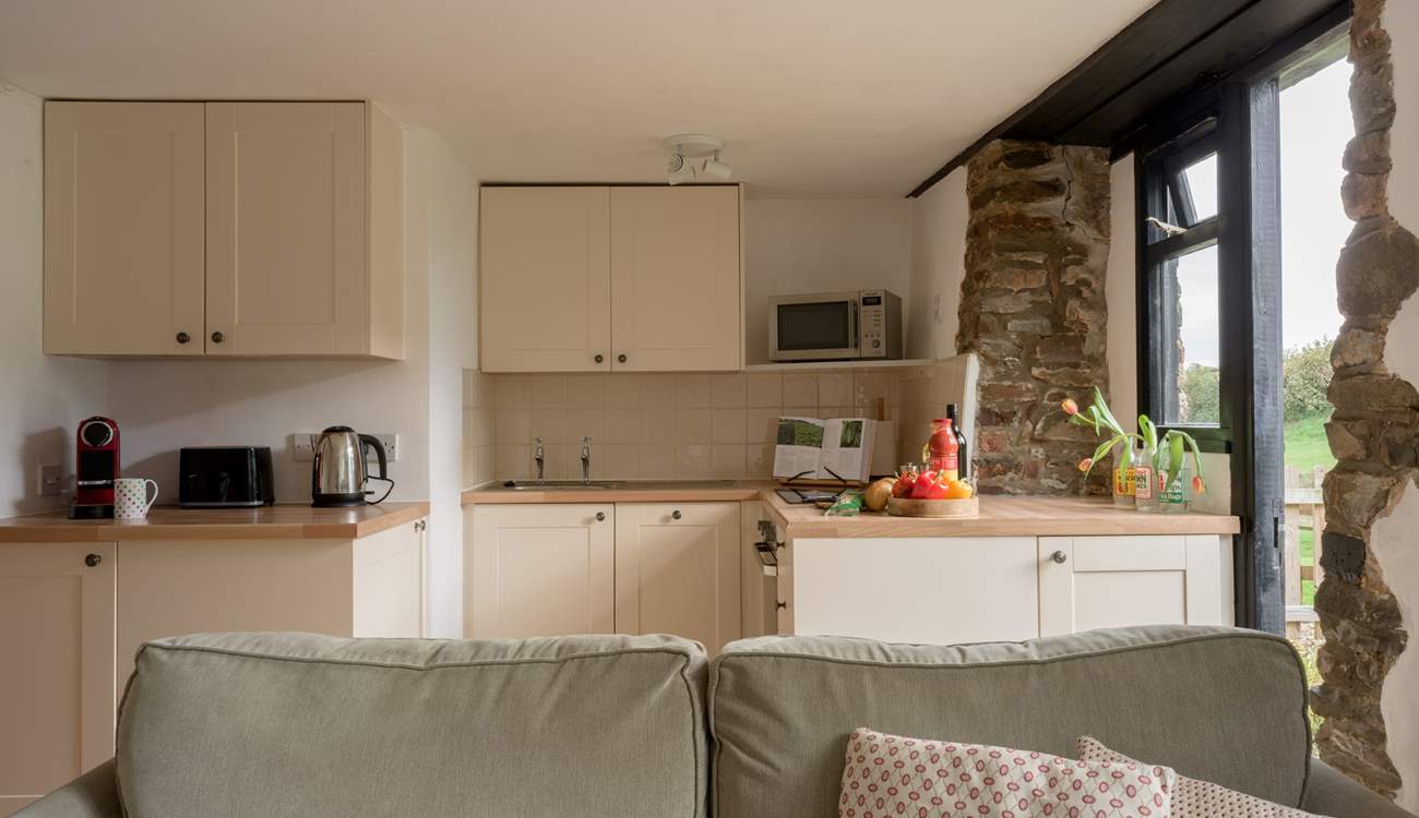 The kitchen is well-equipped including that all-important coffee machine.