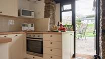 Head through the door to your fully enclosed garden.
