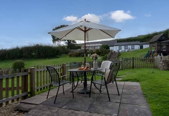 Enjoy dining al fresco in your enclosed garden.