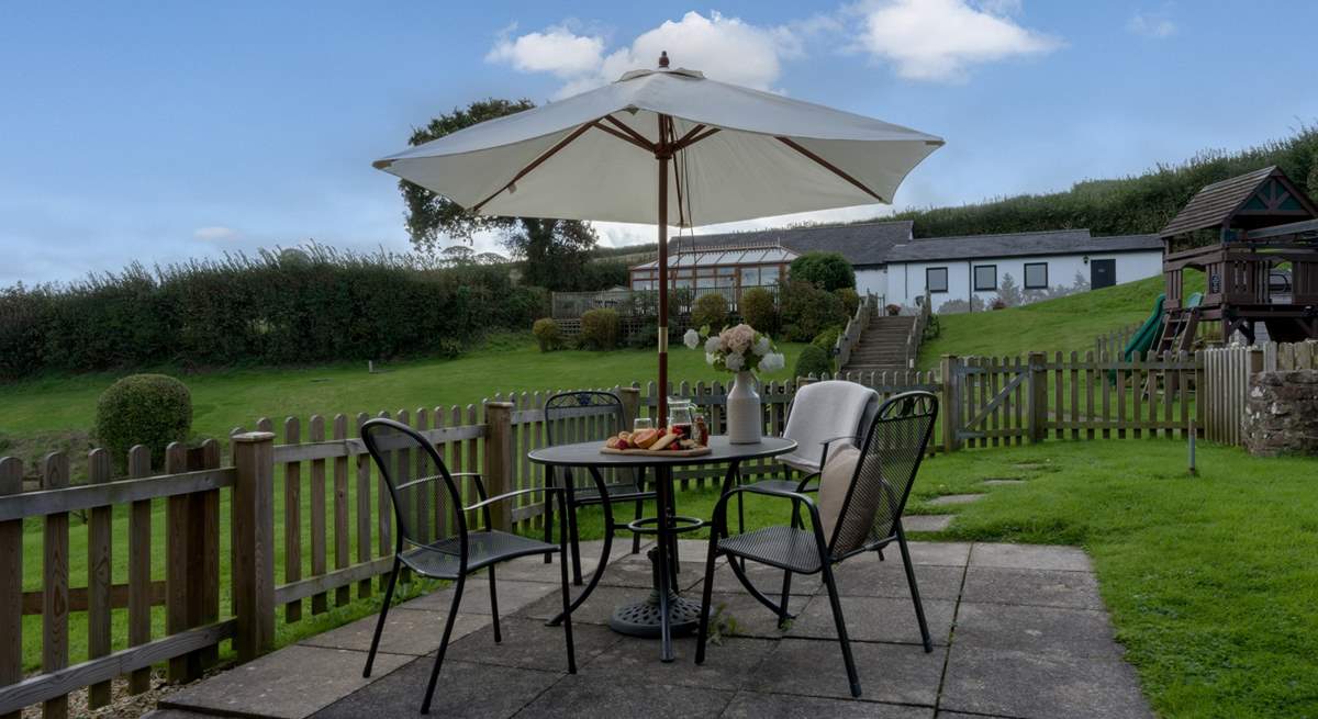 Enjoy dining al fresco in your enclosed garden.