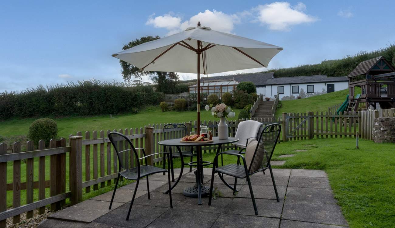 Enjoy dining al fresco in your enclosed garden.