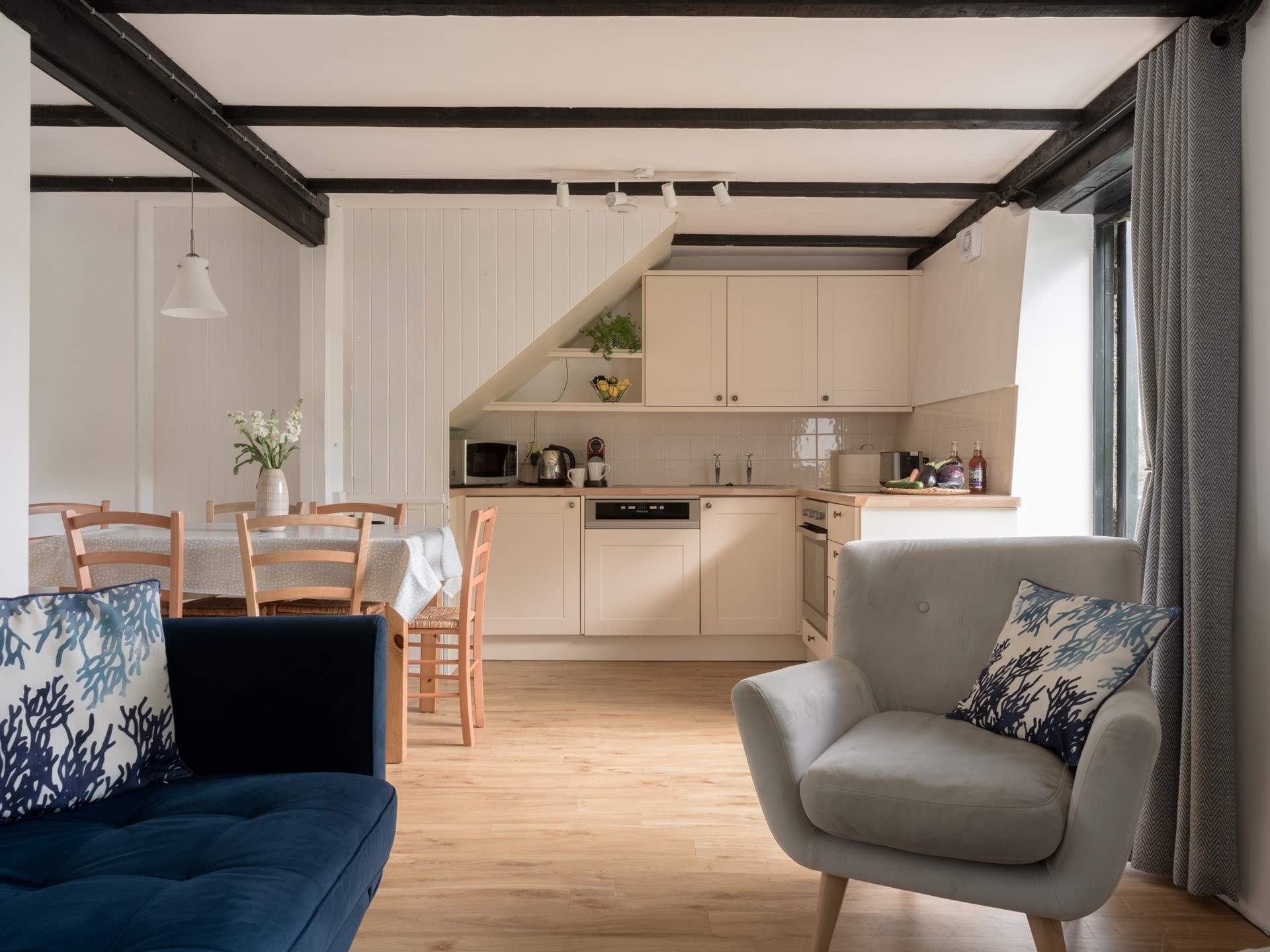 The open plan living area makes for sociable holidays with friends and family.