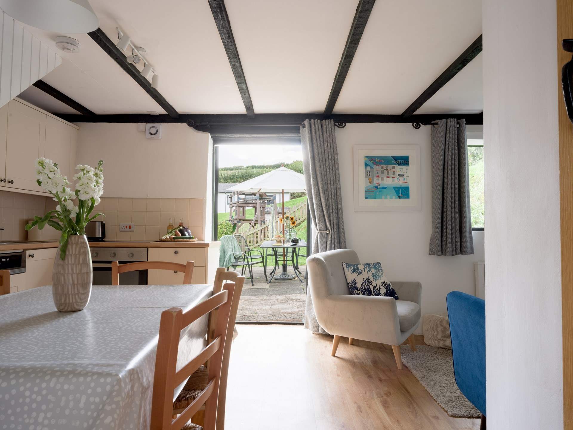 Head out through the back door to your fully enclosed garden.