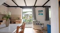 Head out through the back door to your fully enclosed garden.