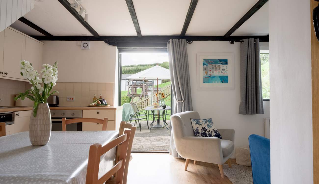 Head out through the back door to your fully enclosed garden.