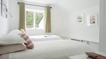 The twin bedroom on the first floor is perfect for adults or children alike.