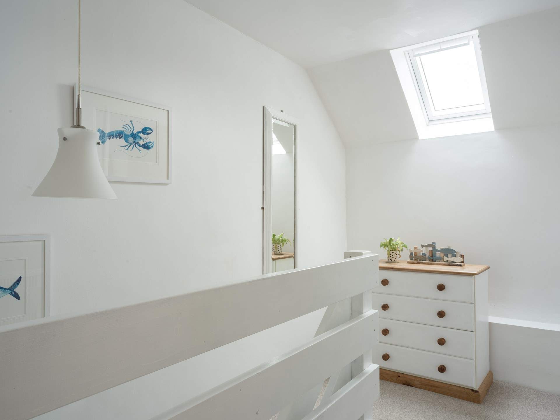 The landing links the twin room and double room on the first floor.