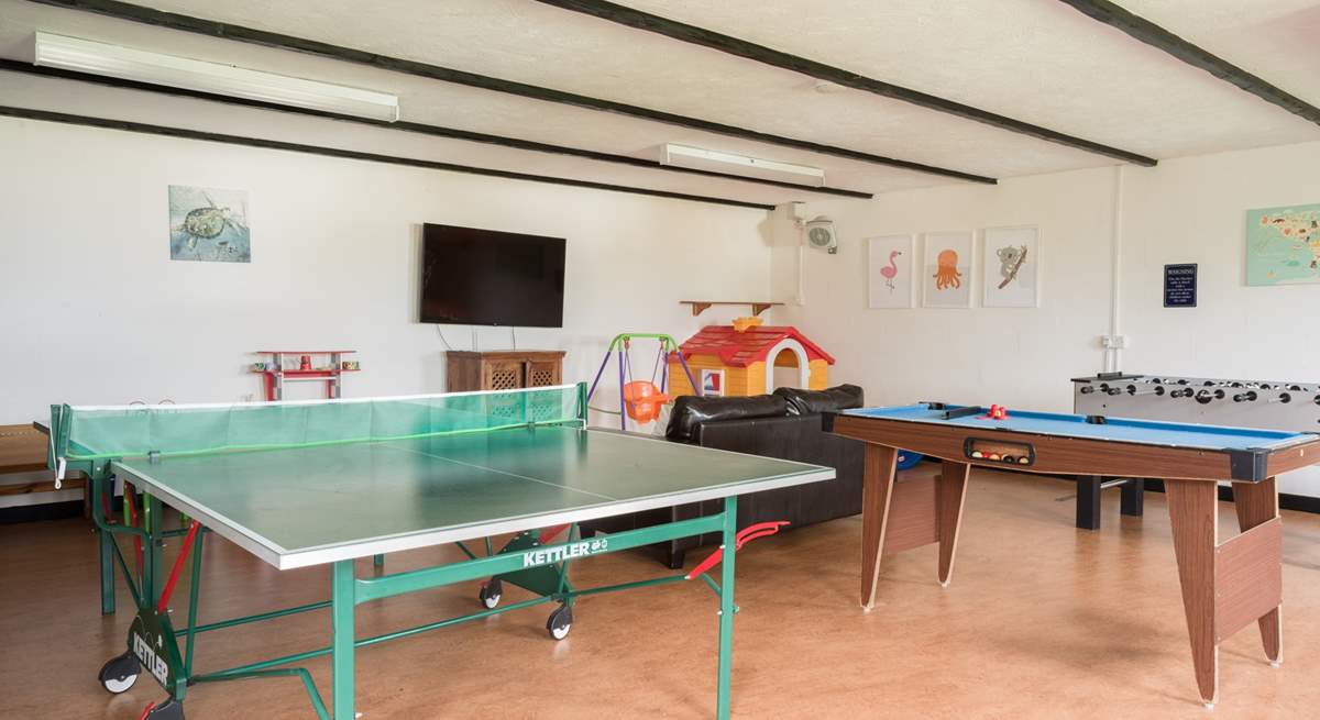 Head over to the shared games-room for some family fun.
