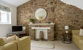 The sitting-room with original stonework and beams. - Thumbnail Image