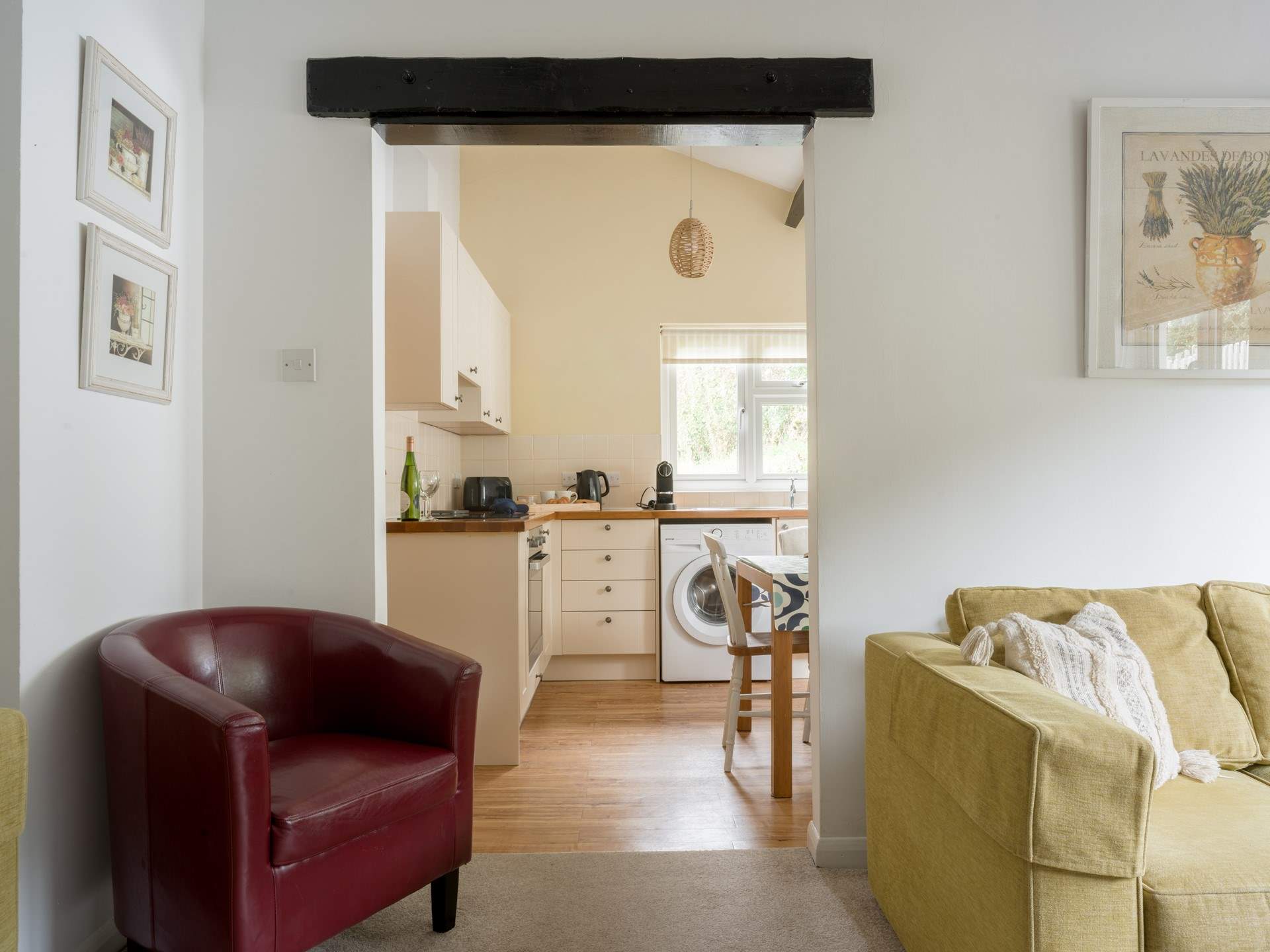 Peeking into the kitchen/diner from the sitting-room.