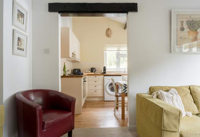 Peeking into the kitchen/diner from the sitting-room.